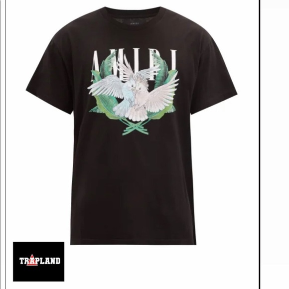 AMIIRI LOVE BIRDS LOGO T-SHIRT - Picture 1 of 3